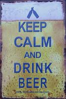 Tekstbord: Keep calm and drink beer 6Y3416