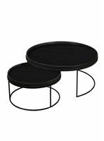 Notre Monde Round Tray Tables - sets van 2 - Salontafel, set van 2 - XL