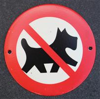 Hondenbordje: Verboden voor Honden met rode rand HB101