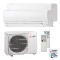 Mitsubishi Electric Airco WDXH-HA40 VF – Multi split – Wand-unit – 4,0 kW (met 2 binnen units)