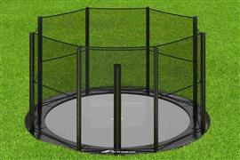 Akrobat Primus Flat to the ground Trampoline 305cm met net Zwart