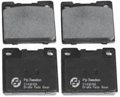 Remblok set achter 140+164+240+260+P1800E+P1800ES type Girling Volvo onderdeel 270164