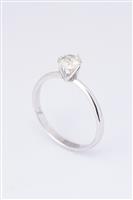 Wit gouden solitair ring met een briljant van 0.74 ct.