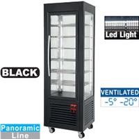 SNE/GB-B7 - GEVENT.PANORA VITRINE 360L 5 ROOSTERS -ZWART