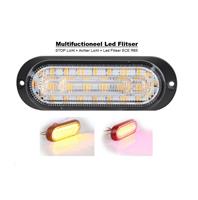 Led Flitser Amber ECER65 + Rood Rem + Rood Rij Licht 12/24V