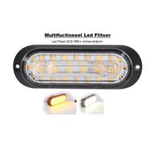 Led Flitser Amber ECER65 + Achteruitrijlicht Wit 12/24V Aanbieding !!