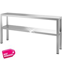 Rvs etagère 2 hoog 1800x300x700 mm