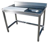 Rvs voorbereidingstafel voor groente 1800x700x900 mm