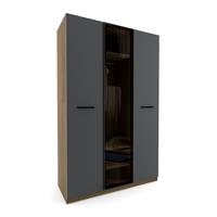 Legend 3-deurs kledingkast in walnoot - Almila