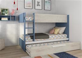 Jules stapelbed met slaaplade - 90x200 - Blauw - Trasman