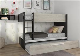 Jules stapelbed met slaaplade - 90x200 - Antraciet - Trasman