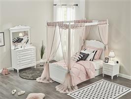 Lora hemelbed 1-persoons in wit - Almila