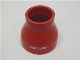 Rechte verlopen silicone - Rood, 63-45mm