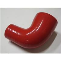 90 Graden bochten met verloop silicone - Rood, 70-51mm
