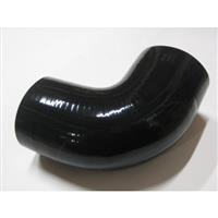 90 Graden bochten met verloop silicone - Zwart, 32-28mm