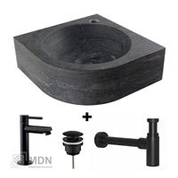 Fontein hardsteen Saniflex Rondo black edition