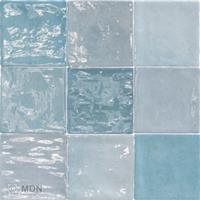 Handvorm tegels met schakering 10x10 Zellige azul-0,76m²