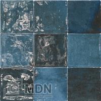 Handvorm tegels met schakering 10x10 Zellige Azul Oscuro blauw-1,08m²