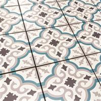 Portugese vintage tegels 20x20 cm met blauw grijs en wit-0,52m²