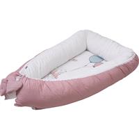 Bubaba Babynest - omkeerbaar - Verliefd Konijntje - Roze (95x60cm)