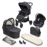 BabyGO Style 3in1 - Combi Kinderwagen - Zwart (incl. autostoel)