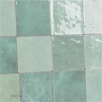 Zellige Verde 10x10 turquoise mix wandtegels-0,5m²