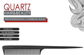 Quartz Hair&Beauty Kapper Carbon Haarkam Toupeerkam - Zwart