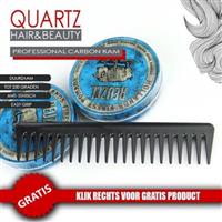Quartz Hair&amp;Beauty Kapper Carbon Haarkam Zakkam Dik Zwart - Gratis Haarloop