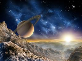 Fotobehang Planeten Ruimte behang Muurdeco4kids
