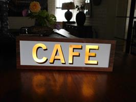 LED-teken neon, voor in een restaurant, cafe, gevelreclame, neon sign cafe