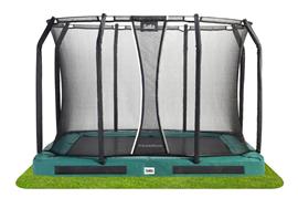 Salta Premium inground trampoline Rechthoek 366x244cm Groen met net