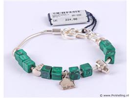 Online Veiling: Bliss Zilveren armband met zilveren bedel...