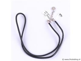 Online Veiling: Ti Sento Leren ketting met zilveren sluiting