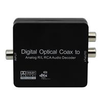 Digital Audio Converter (DAC) Toslink/coax naar RCA + Dolby Digital ondersteuning
