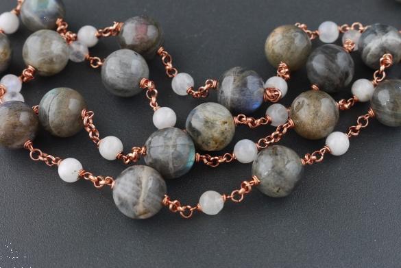 Grote foto maansteen labradoriet ketting oorhanger set sieraden tassen en uiterlijk kettingen