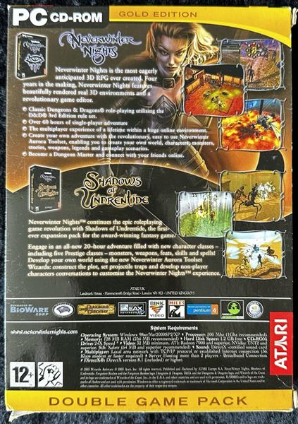 Grote foto neverwinter nights shadows of undrentide pc game small box spelcomputers games pc