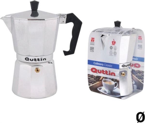 Grote foto italiaanse koffiepot quttin aluminium 6 kops z witgoed en apparatuur koffiemachines en espresso apparaten