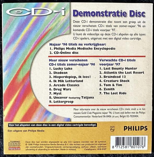 Grote foto demonstratie disc philips media medische encyclopedie cdi sleeve cover spelcomputers games overige games