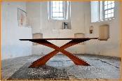 Grote foto elegante ovale tafel met gebogen poten huis en inrichting eettafels
