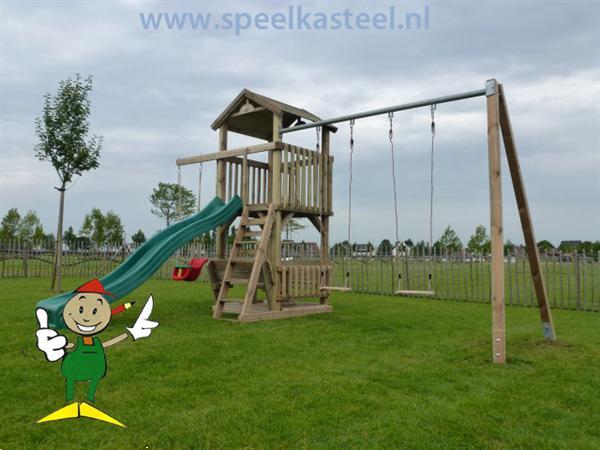 Grote foto speeltoestel klimrek schommel rekstok klimnet kinderen en baby los speelgoed