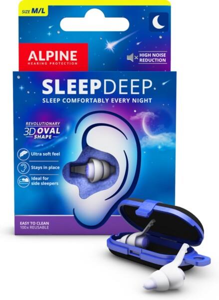 Grote foto alpine sleepdeep oordoppen slapen maximale geluidsdemping perfect voor zijslapers 27db snr diversen overige diversen