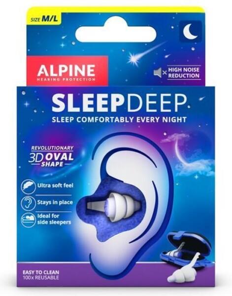 Grote foto alpine sleepdeep oordoppen slapen maximale geluidsdemping perfect voor zijslapers 27db snr diversen overige diversen