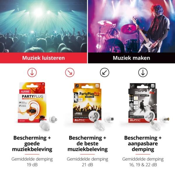 Grote foto alpine partyplug oordoppen comfortabele earplugs voor muziekevenementen concerten en festivals diversen overige diversen