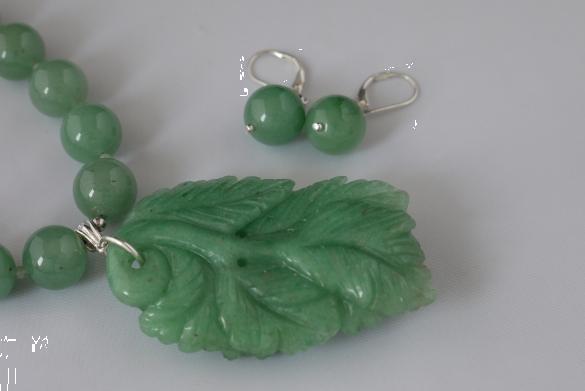Grote foto aventurijn ketting oorhanger set sieraden tassen en uiterlijk kettingen