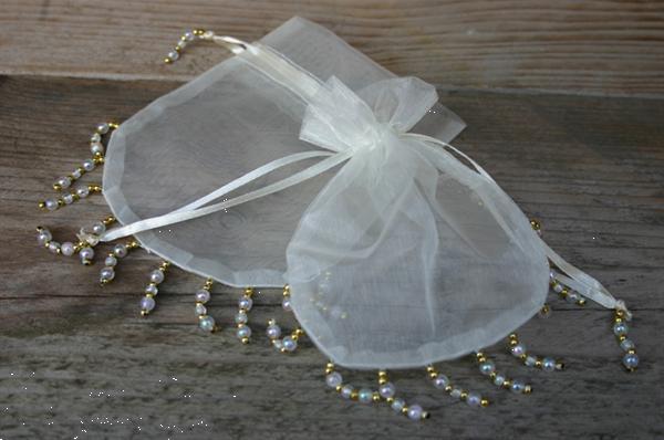 Grote foto organza zakjes voor bedankjes e.d. sieraden tassen en uiterlijk huwelijk en trouwsieraden