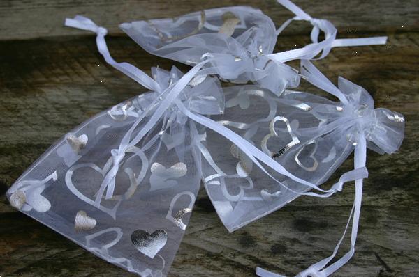 Grote foto organza zakjes voor bedankjes e.d. sieraden tassen en uiterlijk huwelijk en trouwsieraden