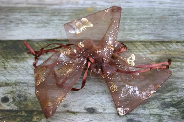 Grote foto organza zakjes voor bedankjes e.d. sieraden tassen en uiterlijk huwelijk en trouwsieraden