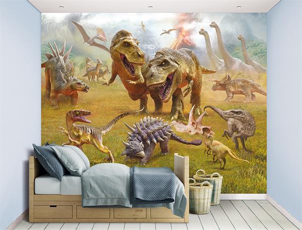Grote foto dinosaurus behang posterbehang lijm huis en inrichting kinder en baby kamer