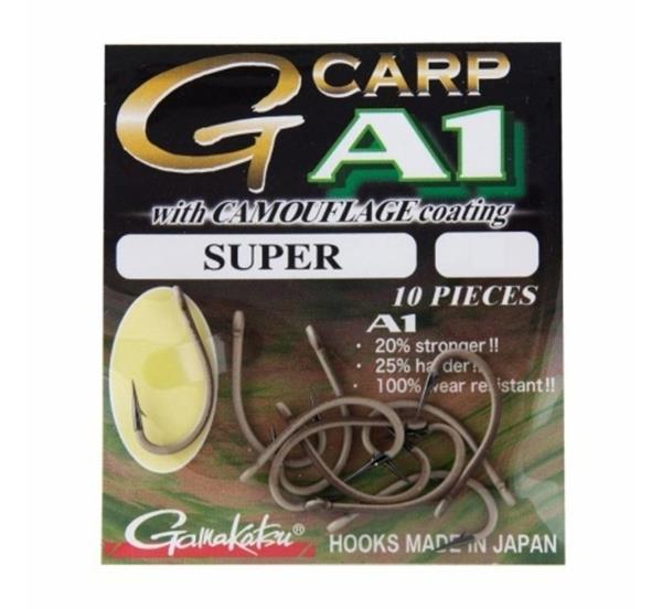 Grote foto gamakatsu g carp a1 super camouflage sand 10 st maat 8 karperhaken sport en fitness vissport