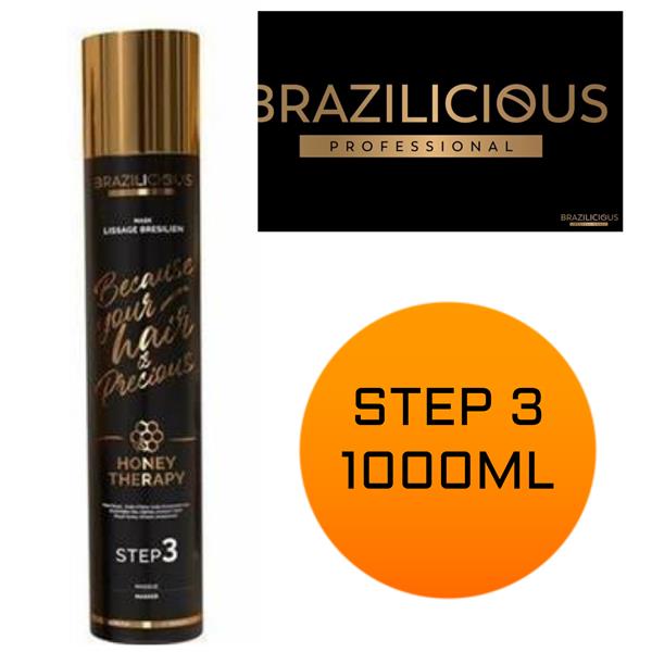 Grote foto brazilicious step 3 honey therapy keratine 1 x 1000ml kleding dames sieraden